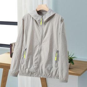 New Summer Mens Loose-Fit Plus-Size Sun-Protective Top That Also Repels Mosquitoes And Insects (Option: Gray-M)