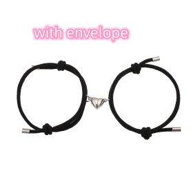 Simple Nylon Love Magnetic Bracelet (Option: Black with envelope)