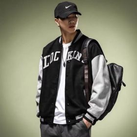 Pilot American Jacket Korean Style Loose Top Casual (Option: Black-M)