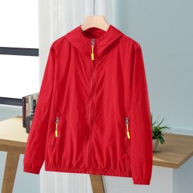 New Summer Mens Loose-Fit Plus-Size Sun-Protective Top That Also Repels Mosquitoes And Insects (Option: Red-4XL)