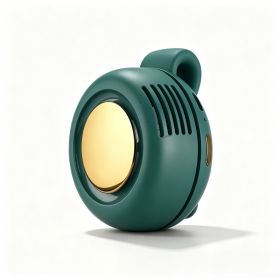 800mAH Mini Portable Silent Bladeless Fan Small Clip On Shirt Waist Adjustable Rotatable Camping Fan 3 Speed Type-C (Option: Green)