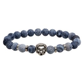 Natural Stone Owl Head Yoga Bracelet (Option: 7-Lion)