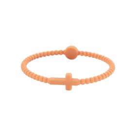 Simple Thin Cross Silicone Bracelet (Option: M Code No 27)