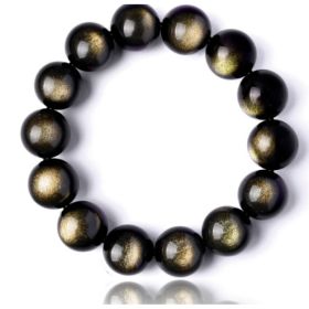 Gold Sapphire Bracelet High Quality Natural Laps Bracelets For Men And Women (Option: Black-8mm)