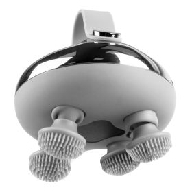 1Pc Electric Scalp Massager Rechargeable Head Mssager IPX7 Waterproof Dog Cat Massager With Red Light 3 Modes 3 Types Of Massage Claws For Men Women E (Option: silver)