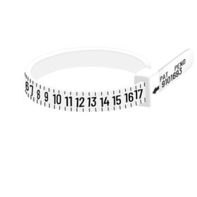 Standard Ring Measuring Ruler Finger Size Measuring Tape With Ring (Option: White US)