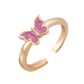 Hot Selling Creative Personality Butterfly 2-Piece Set Ins Same Punk Style Couple Ring (Option: C)