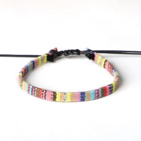 Hand Woven Rainbow Color Anklet Bohemian Style (Option: I)