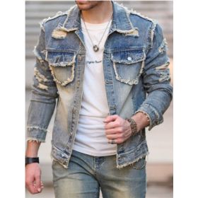 Formal And Well-fitting Denim Jacket (Option: Y043S)