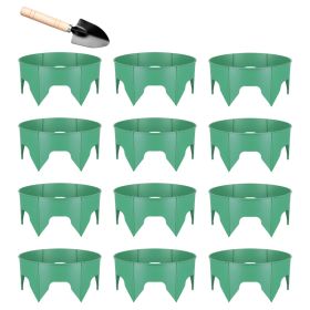 12Pcs  Or 6Pcs Options 10in Planting Grow Rings Adjustable For Outdoor Plants With Hand Shovel Deep Watering Plant Guards For Vegetables Flowers Shrub (Option: 12Pcs)