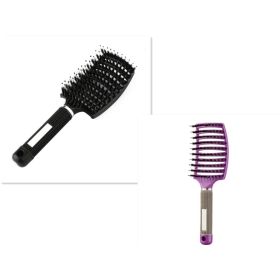 Hairbrush Anti Klit Brushy Haarborstel Women Detangler Hair Brush Bristle Nylon Scalp Massage  Teaser Hair Brush Comb (Option: Set D-Brush-Set)