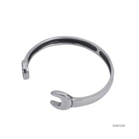 Stainless Steel Personalized Simple Wrench Screw Popular Titanium Steel Bracelet (Option: Steel Color)
