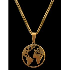 Necklaces (Option: Gold-Globe necklace)
