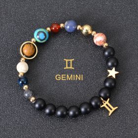 Eight Planets Twelve Constellations Bracelets Frosted Stone Beaded Bracelet (Option: Cemini)