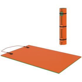 9 x 6 Lily Pad Water Mat for 2 Adults, Floating Water Pad for Lake, Pool, Ocean, Beach, and Boating, Orange (Option: Orange)