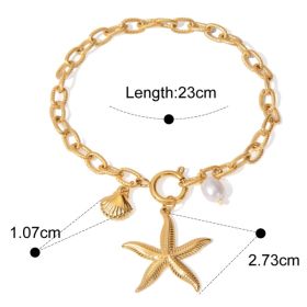 Starfish Pearl Bracelet (Option: Style2)