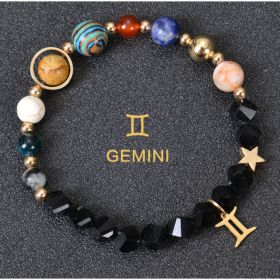 Eight Planets Twelve Constellations Bracelets Frosted Stone Beaded Bracelet (Option: Cemini Tangent stone)