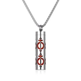 Aromatherapy Pendant Perfume Bottle Essential Oil Titanium Steel (Option: N0461)