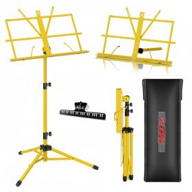 5 Core Music Stand Adjustable 57" Desktop Book Stands Sheet Holder All Metal Portable Bookstand (Option: Yellow)