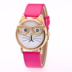 Lovely Cartoon Children Watch (Option: Rose Red)