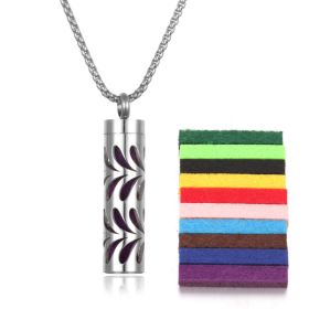 Aromatherapy Pendant Perfume Bottle Essential Oil Titanium Steel (Option: N04610 plus 10cotton pads)