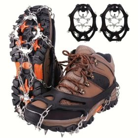 Universal Anti-slip Grip Spikes, Upgraded Universal Anti-slip Spikes For Ice Skates And Boots, With 19 Steel Spikes, Ice And Snow Grip Spikes, Suitabl (Option: XL)