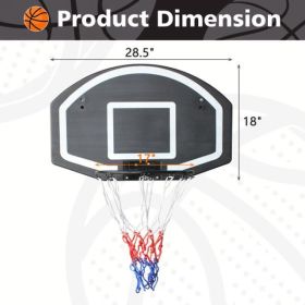 Wall-mounted Basketball Stand, Impact-resistant Backboard, Foldable And Durable (Option: Black)