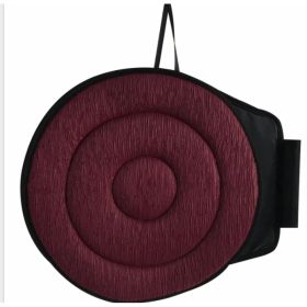 360 Degree Rotation Seat Cushion Mats For Chair Car Office Home Bottom Seats Breathable Chair Cushion For Elderly Pregnant Woman (Option: 2circle-Wine Red)