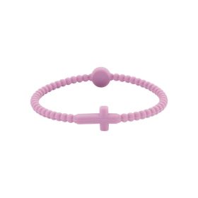 Simple Thin Cross Silicone Bracelet (Option: M Code No 25)