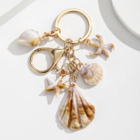 Simulation Shell Conch Starfish Five-pointed Star Pendant Keychain (Option: Style 6)