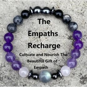 8mm Beaded Bracelet (Option: Purple)
