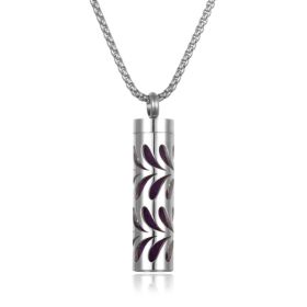 Aromatherapy Pendant Perfume Bottle Essential Oil Titanium Steel (Option: N04610)