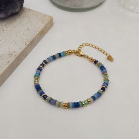 Colorful Natural Shell Hand-woven Beads Retro Twin (Option: BKS230006D)