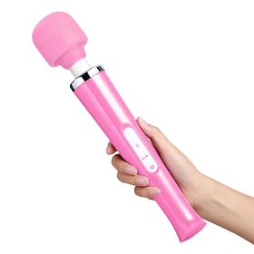 Handheld Massager 20 Speed Wand Vibrating Massage Magic Full Body Therapy Motor (Option: pink)