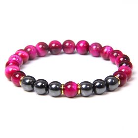 Black Gallstone Bracelet Tiger Eye Energy Fitness Men's Gift Jewelry (Option: 6 Style)