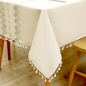 Cotton Linen Tablecloth Farmhouse Decor Waterproof Table Cover For Dining Room Table Daily Dinner (Option: 55x118inches)