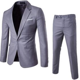 Suit Youth Summer Korean Style Self-cultivation Single Western Jacket (Option: Light Grey-5XL)