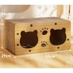 Creative Sisal Mat That Won't Shed Crumbs Cat Scratch Board (Option: Scratch Resistant-Bear Single Layer Large)
