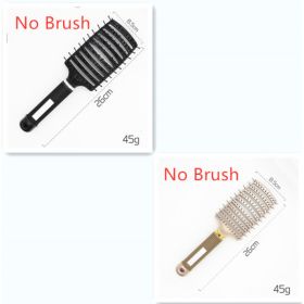 Hairbrush Anti Klit Brushy Haarborstel Women Detangler Hair Brush Bristle Nylon Scalp Massage  Teaser Hair Brush Comb (Option: 1-No brush-Set)