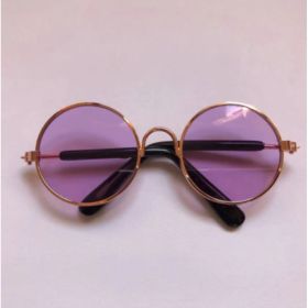 Pet Cat Glasses Cat Sunglasses (Option: Gold purple-L)