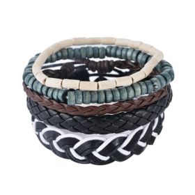 Leather Bracelet Men Multilayer Bead Bracelet Punk Wrap Bracelets for Women Vintage punk Men Jewelry (Option: 13)