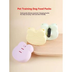 Pet Training Treat Pouch With Food-Grade Silicone - Soft, Skin-Friendly Dog Treat Bag With Hanging Buckle For Easy Carrying - Ideal For Puppy Training (Option: Yellow)