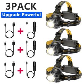 99000000LM StÃ¤rkste Wiederaufladbare Stirnlampe Superhelles LED Kopf Taschenlamp (Option: 3pcs)