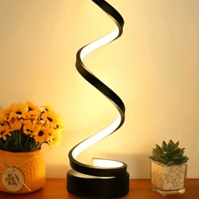 Twisted LED Lights For Bedrooms And Living Rooms, Decorative Lights, Popular Photo Backdrops And Atmosphere Props (Option: Black)