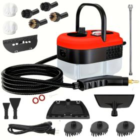 Handheld Steam Cleaner, Steamer For Cleaning, 2500W Pressurized Steam Cleaner With 1.2L Water Tank And 12 Attachments, Portable Steamer Cleaner For Ho (Option: Red)