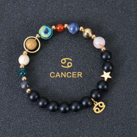 Eight Planets Twelve Constellations Bracelets Frosted Stone Beaded Bracelet (Option: Cancer)