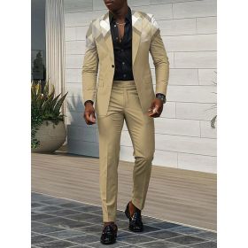Mens New Autumn Slim-Fit Two-Piece Suit (Option: G111P027-S)