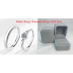 Love At First Sight Diamond-set Couple Rings (Option: Set1)