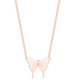 Geometric Butterfly Pendant Butterfly Necklace Simple (Option: Rose Gold-Z)