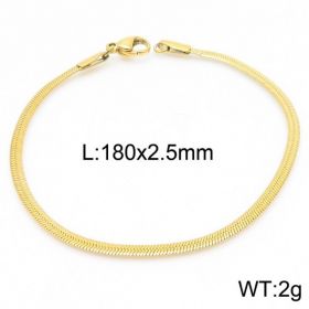 S925 Sterling Silver Bracelet Flat Snake Bone (Option: KB164828Z-925 Silver)
